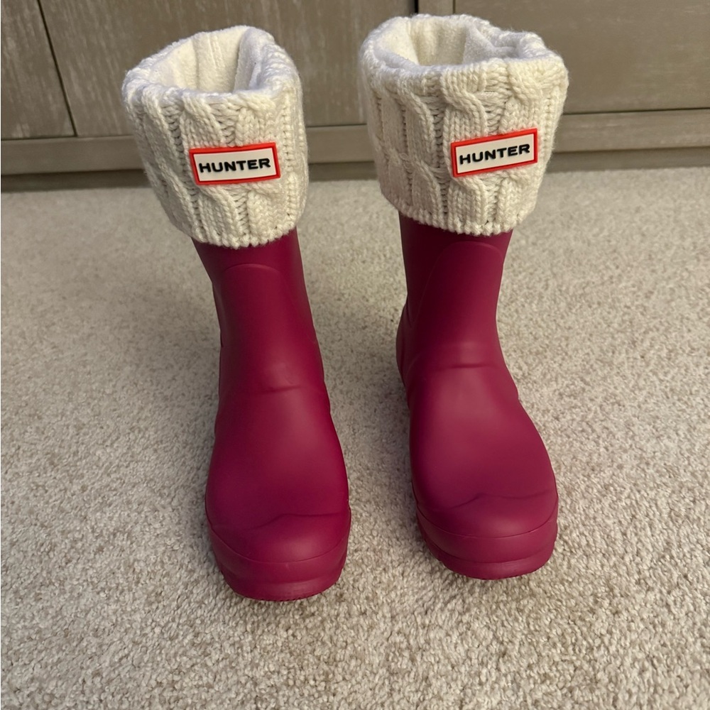 Hunter Fuchsia Waterproof Boots